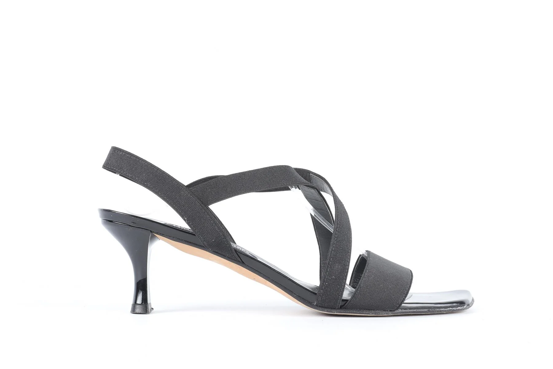 STUART WEITZMAN FOR RUSSELL & BROMLEY BLACK LEATHER SANDALS EU 37.5 UK 4.5 US 7.5 - Image 2