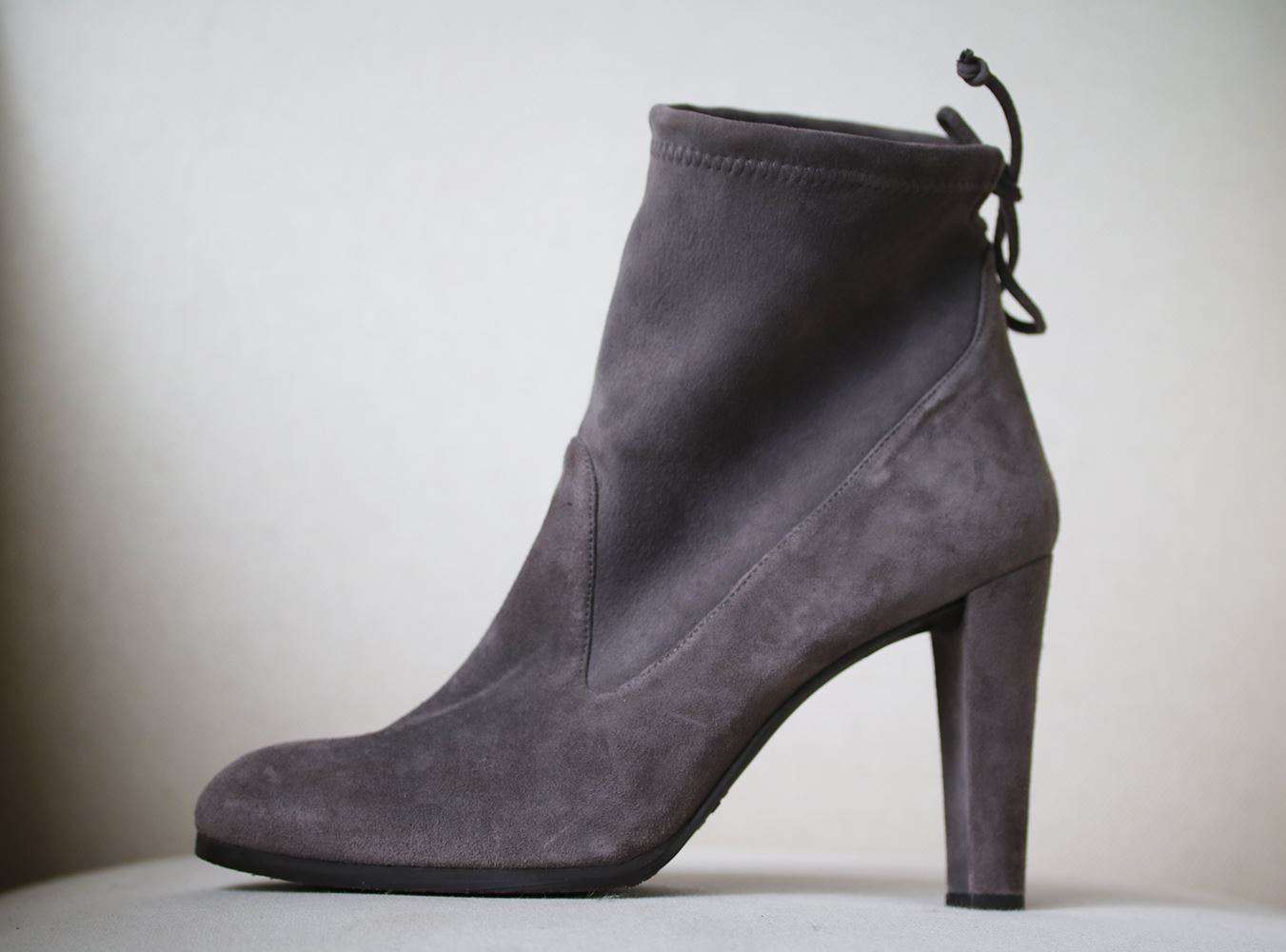 STUART WEITZMAN GLOVE STRETCH SUEDE ANKLE BOOTS EU 39.5 UK 6 US 9 - Image 2