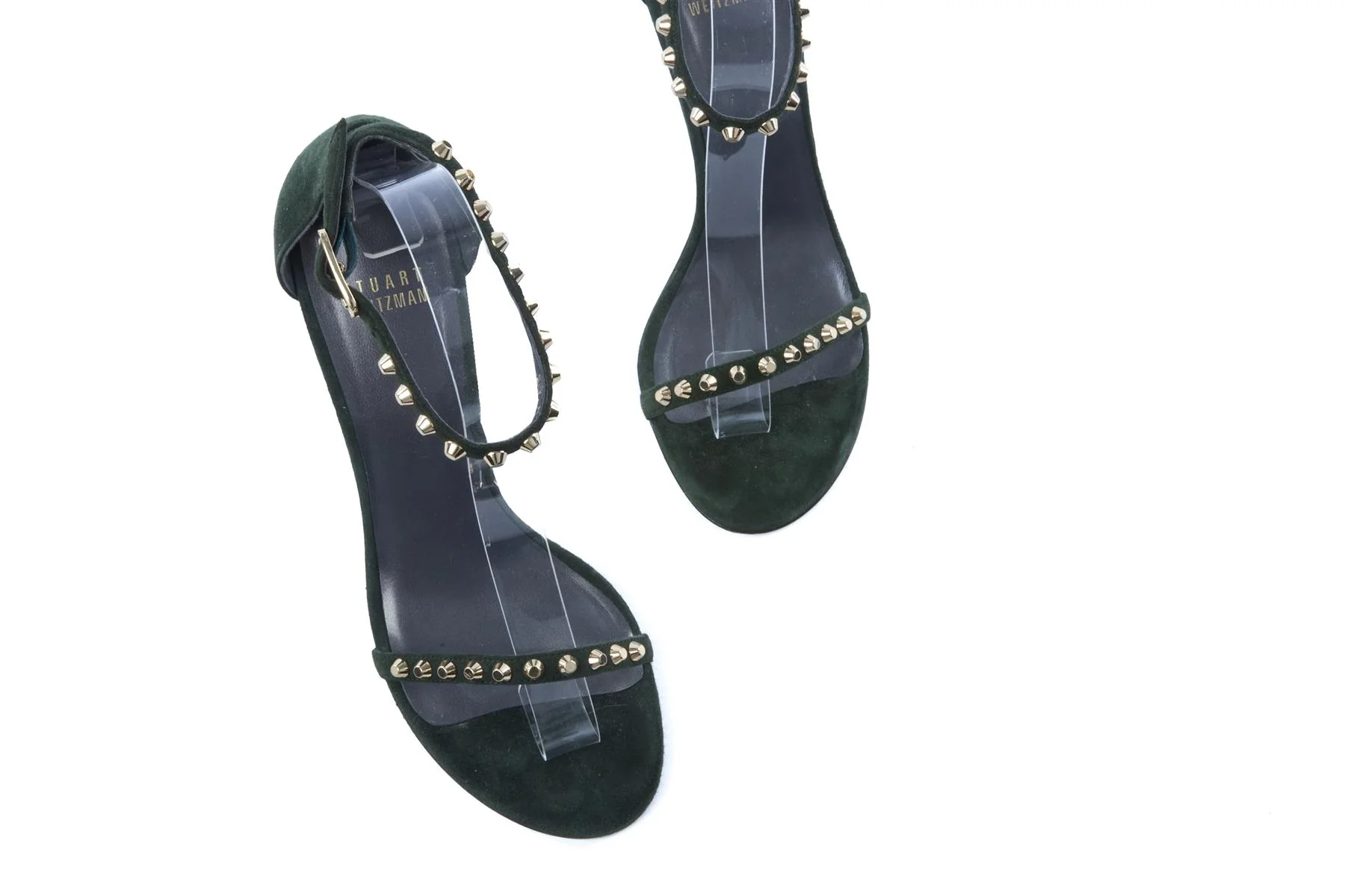STUART WEITZMAN GREEN SUEDE SANDALS US 7.5 UK 4.5 EU 37.5 - Image 4