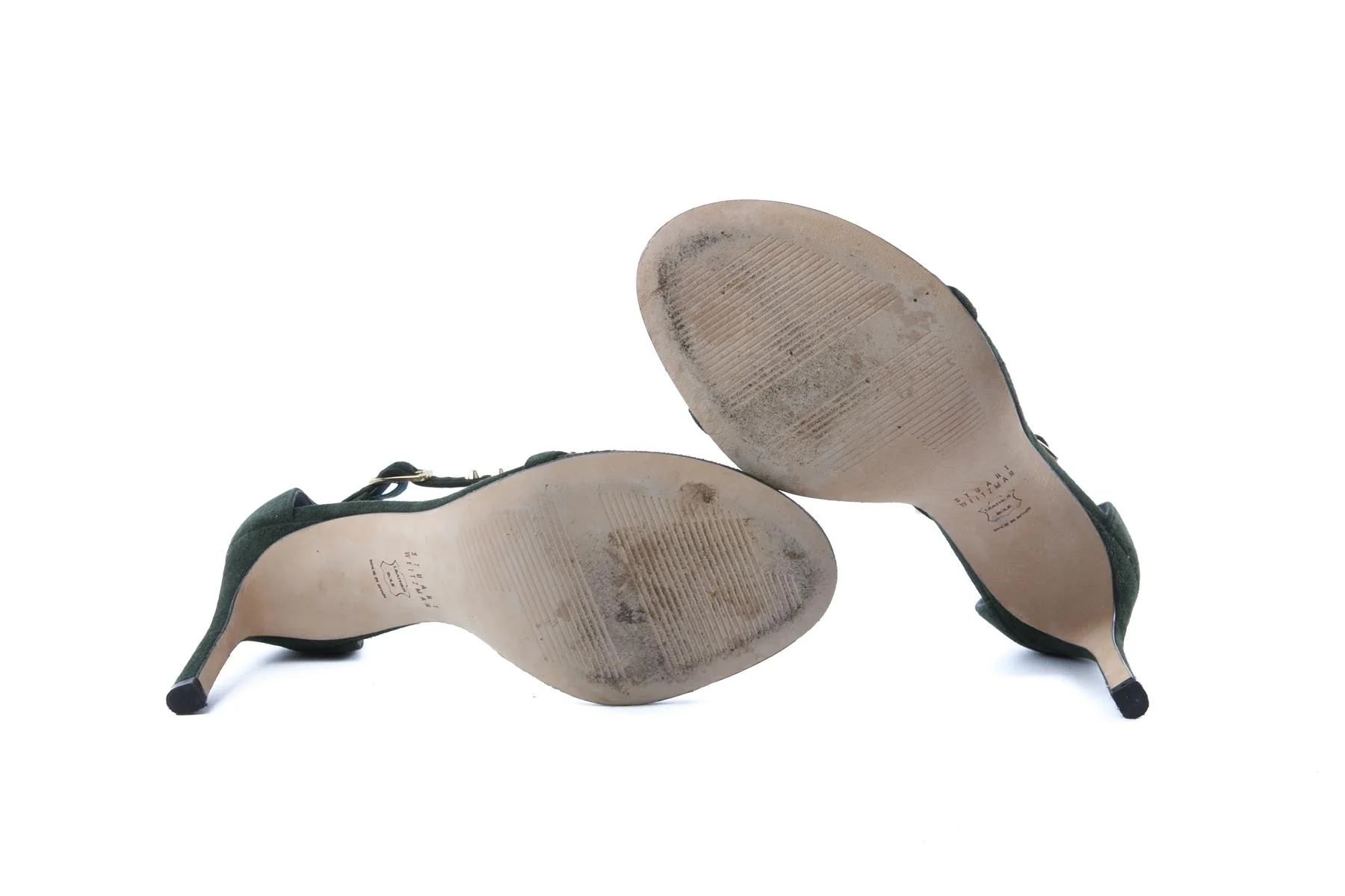 STUART WEITZMAN GREEN SUEDE SANDALS US 7.5 UK 4.5 EU 37.5 - Image 6