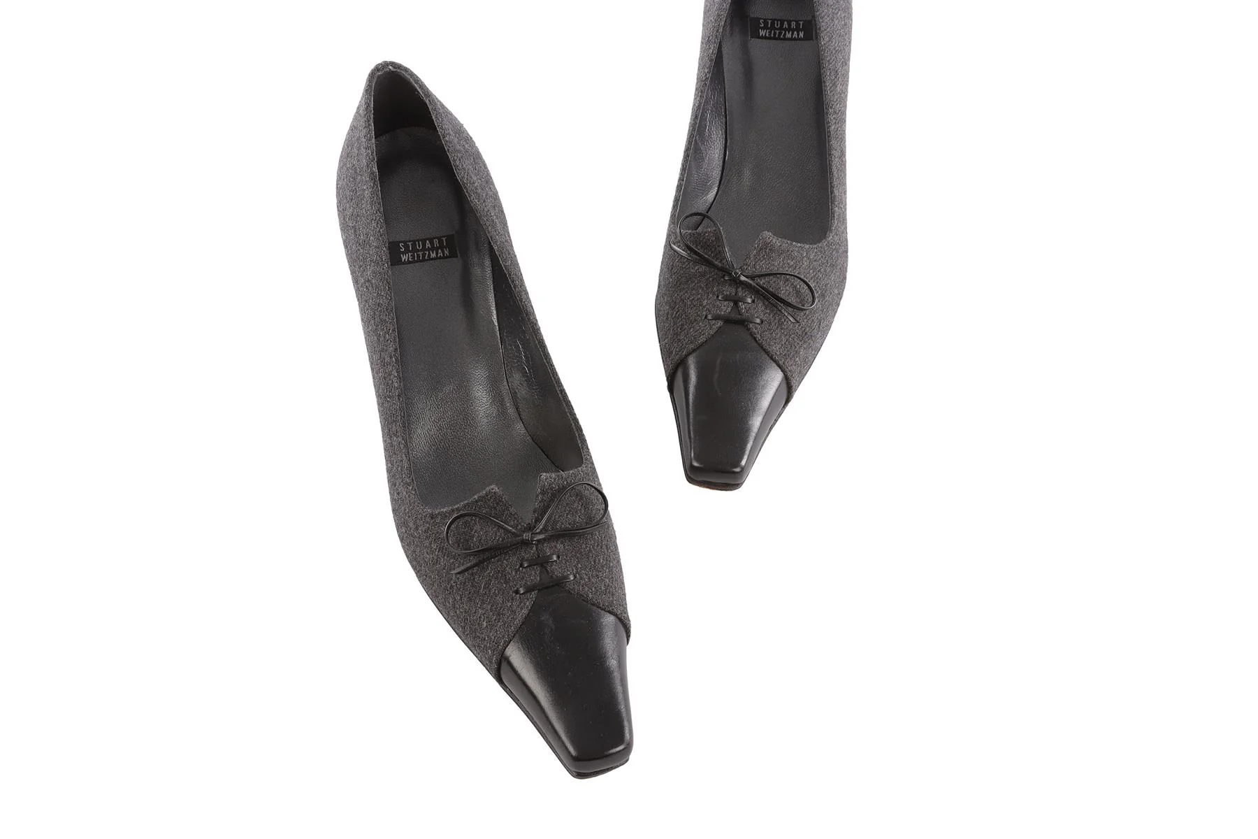 STUART WEITZMAN GREY VINTAGE FELT PUMPS US 7 EU 37 UK 4 - Image 4