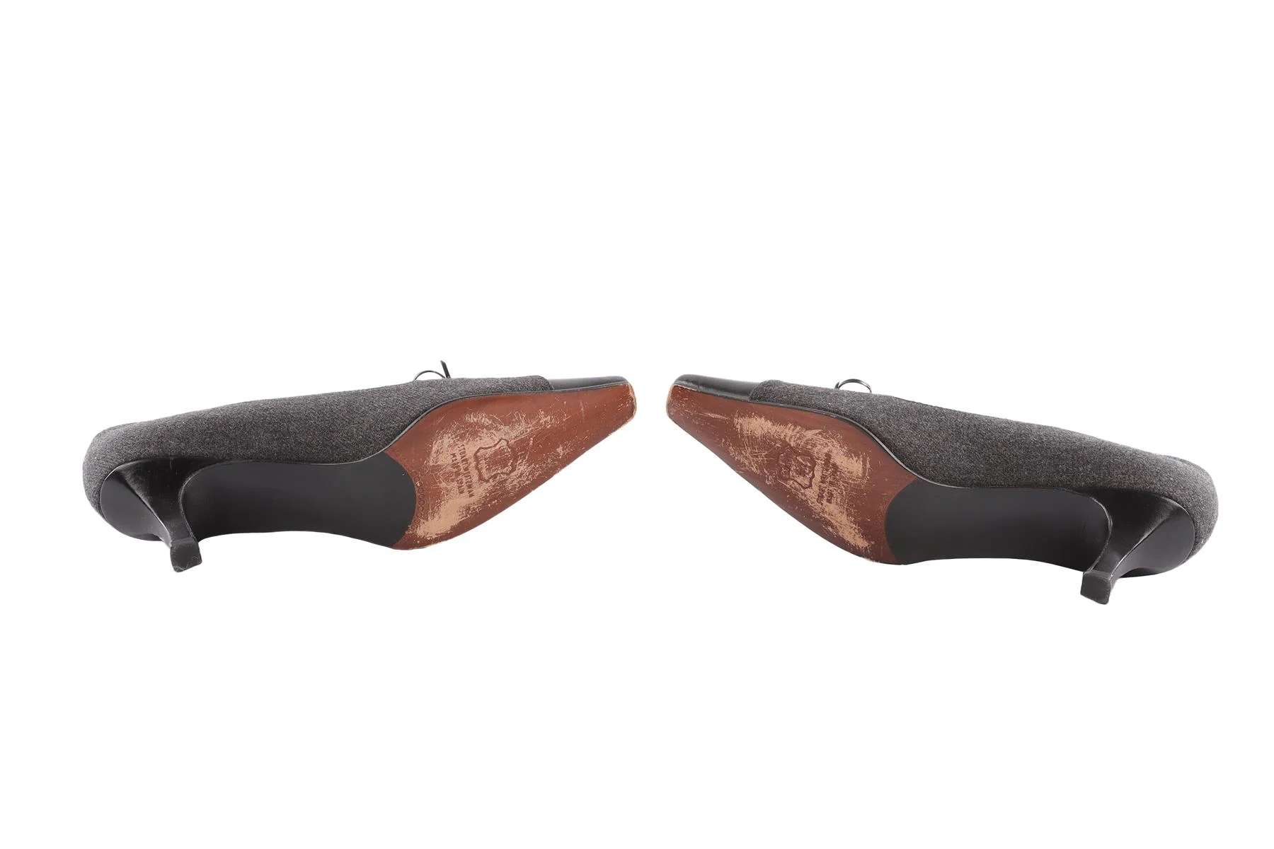 STUART WEITZMAN GREY VINTAGE FELT PUMPS US 7 EU 37 UK 4 - Image 6