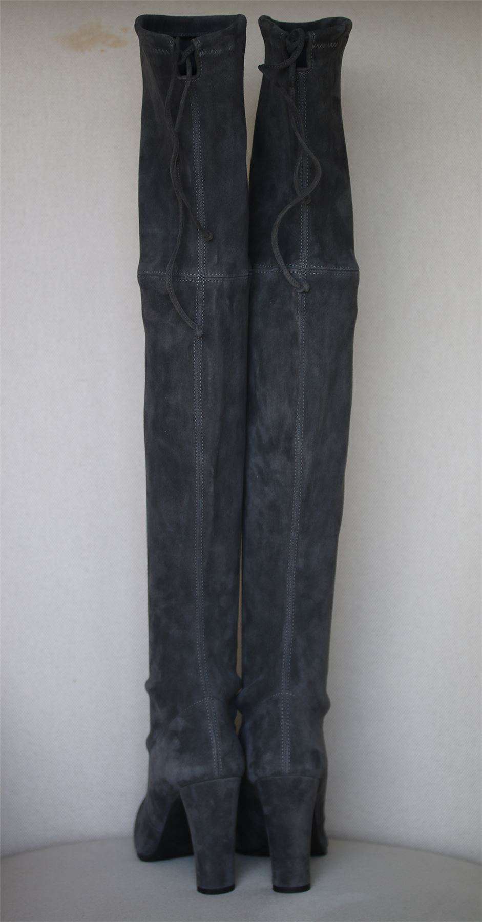 STUART WEITZMAN HIGHLAND SUEDE OVER-THE-KNEE BOOTS US 7 UK 4.5 EU 37.5 - Image 4