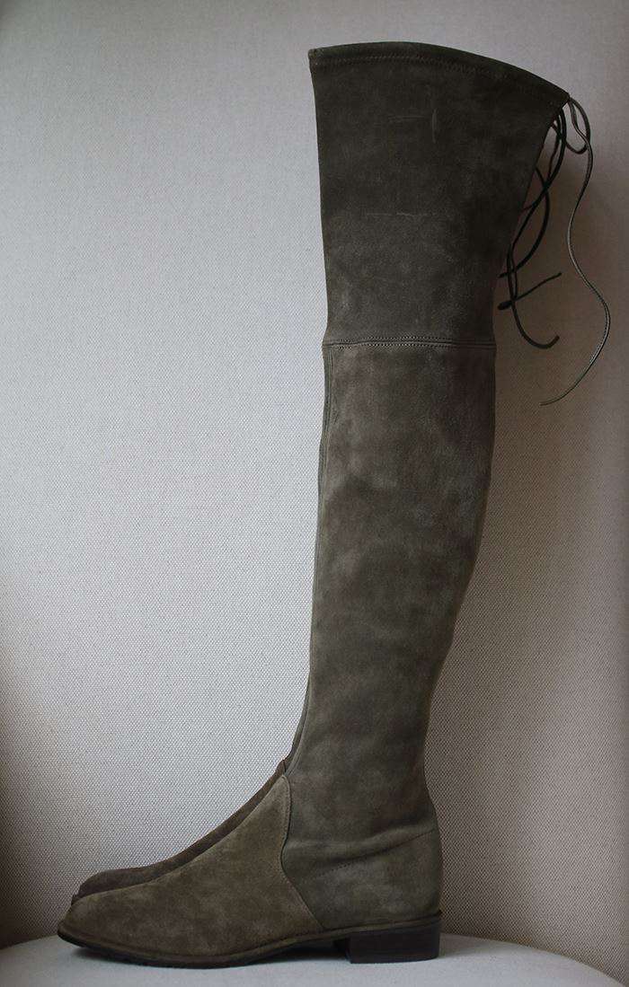 STUART WEITZMAN LOWLAND STRETCH-SUEDE OVER-THE-KNEE BOOTS EU 37.5 UK 4.5 US 7 - Image 4
