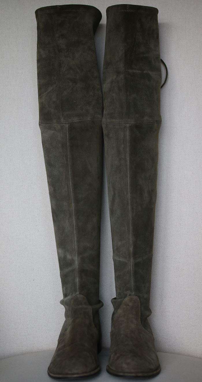 STUART WEITZMAN LOWLAND STRETCH-SUEDE OVER-THE-KNEE BOOTS EU 39 UK 6 US 8.5 - Image 3