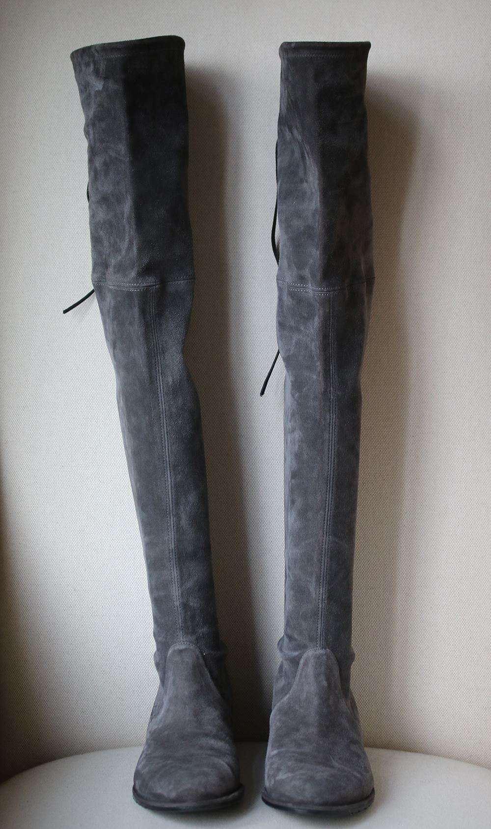 STUART WEITZMAN LOWLAND SUEDE OVER-THE-KNEE BOOTS EU 39.5 UK 6.5 US 9 - Image 3