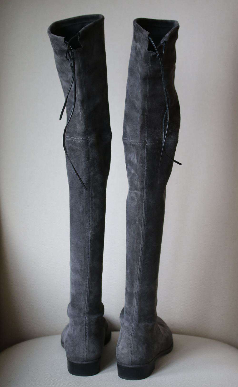 STUART WEITZMAN LOWLAND SUEDE OVER-THE-KNEE BOOTS EU 39.5 UK 6.5 US 9 - Image 4