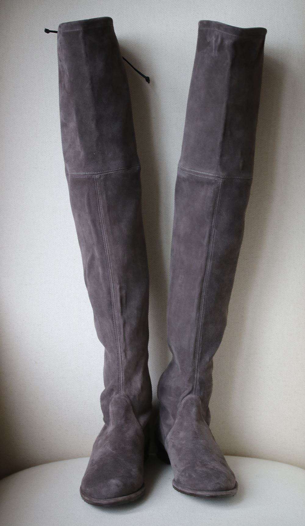 STUART WEITZMAN LOWLAND SUEDE OVER-THE-KNEE BOOTS US 7 UK 4.5 EU 37.5 - Image 3