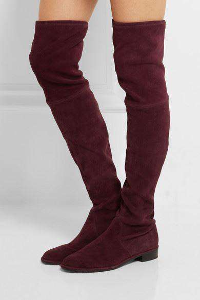 STUART WEITZMAN LOWLAND SUEDE OVER-THE-KNEE BOOTS US 7 UK 4.5 EU 37.5 - Image 2