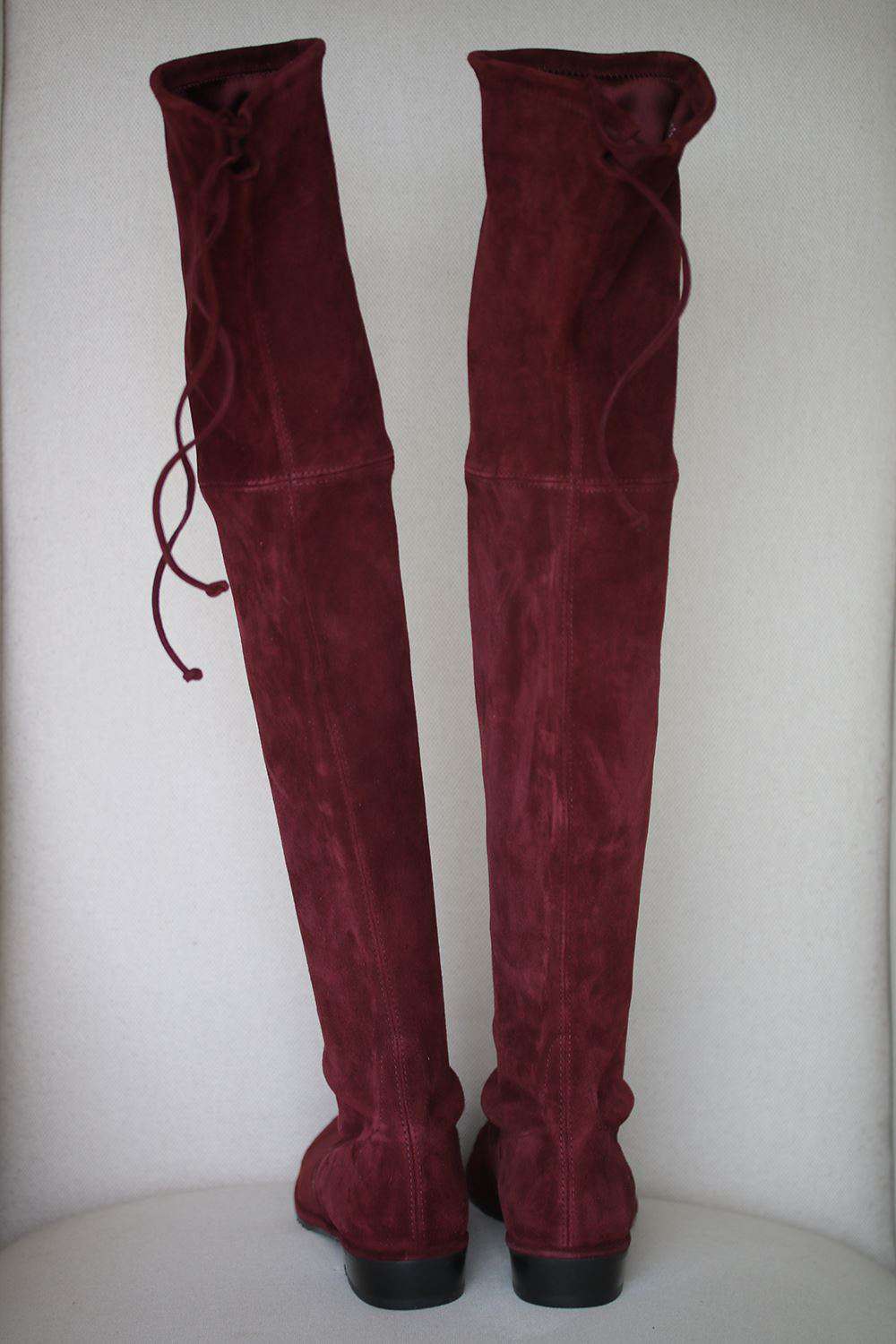 STUART WEITZMAN LOWLAND SUEDE OVER-THE-KNEE BOOTS US 7 UK 4.5 EU 37.5 - Image 5