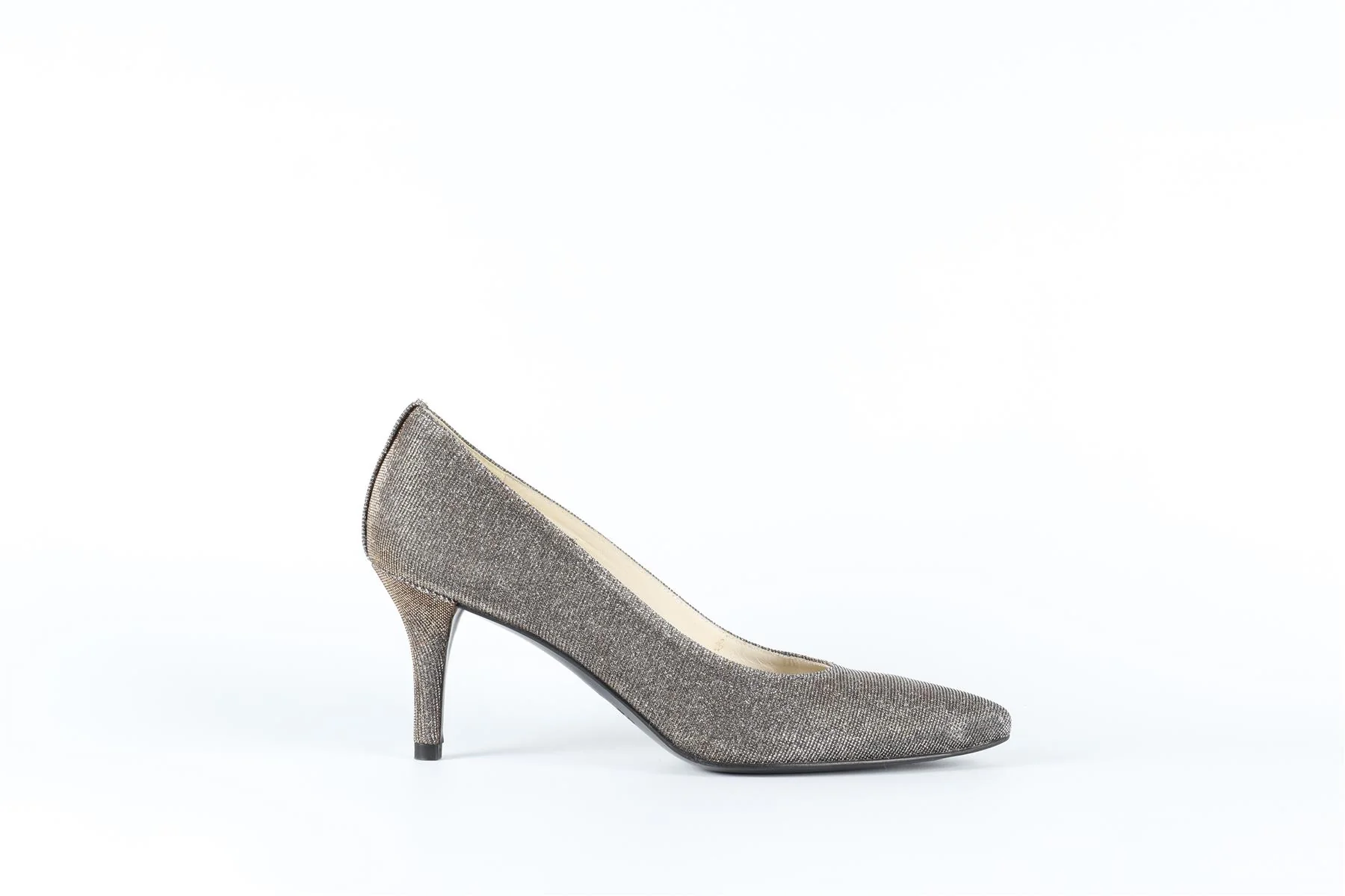 STUART WEITZMAN SILVER FABRIC PUMPS EU 36.5 UK 3.5 US 6.5 - Image 2