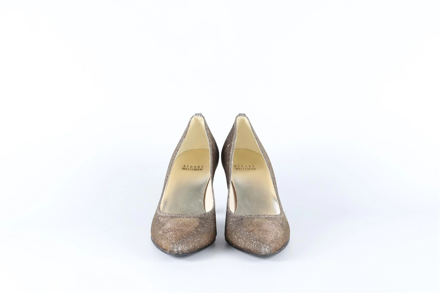 STUART WEITZMAN SILVER FABRIC PUMPS EU 36.5 UK 3.5 US 6.5 - Image 3