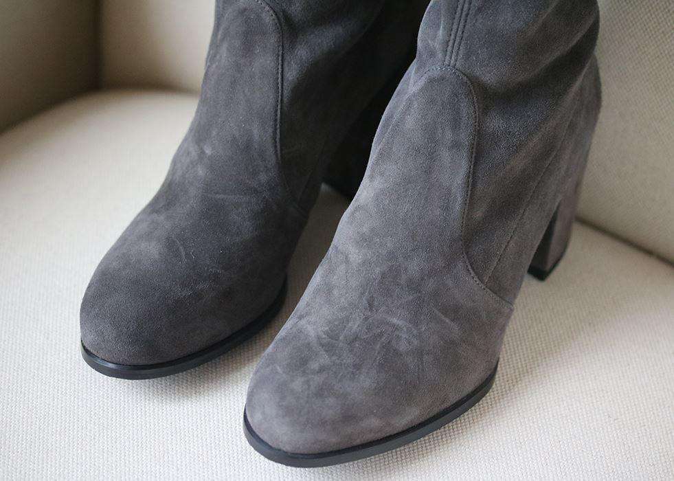 STUART WEITZMAN TIELAND SUEDE OVER-THE-KNEE BOOTS EU 37.5 UK 4.5 US 7 - Image 4