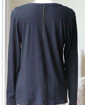 SUNDRY BLACK OBSESSED LONG SLEEVE TOP UK 10 - Image 5