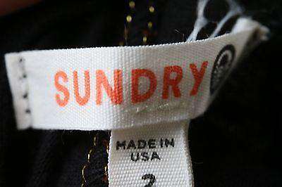 SUNDRY BLACK OBSESSED LONG SLEEVE TOP UK 10 - Image 6