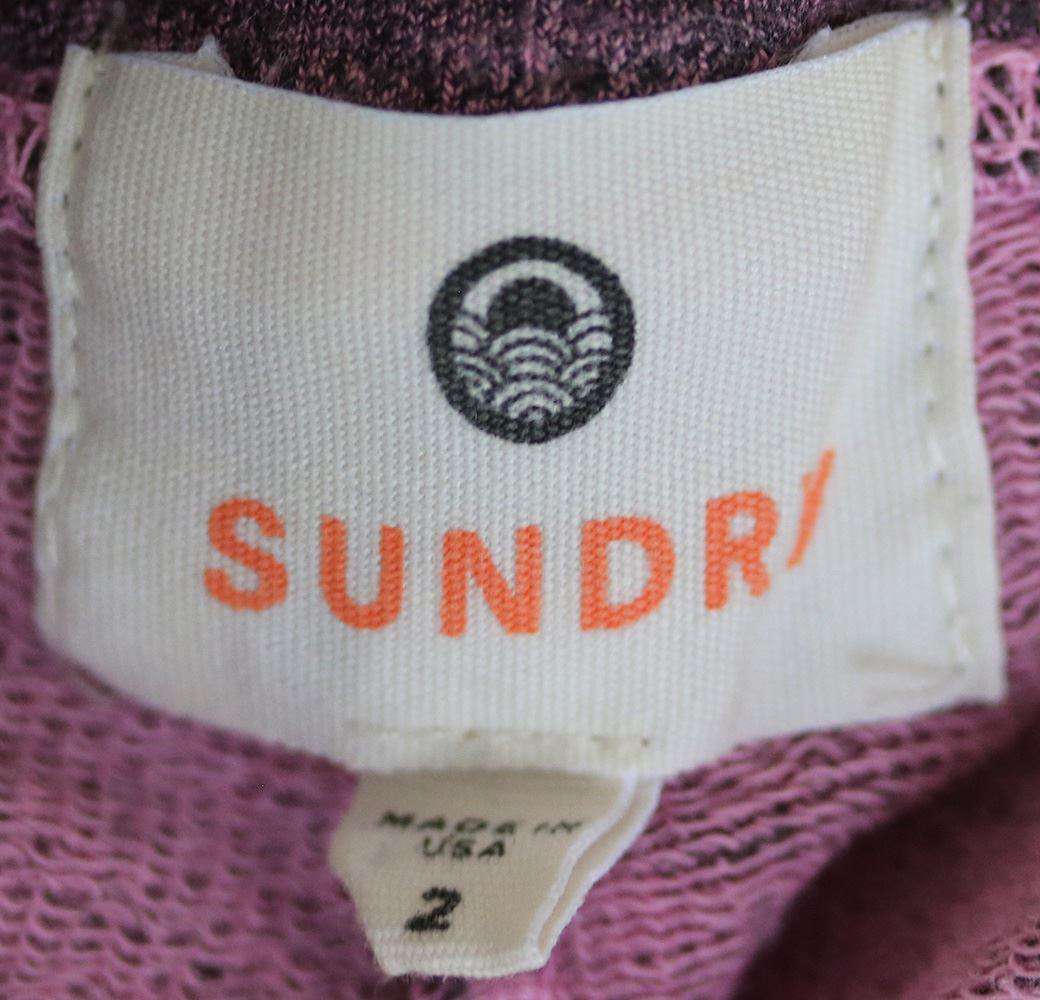 SUNDRY COZY STRIPE PURPLE SWEATPANTS MEDIUM - Image 3