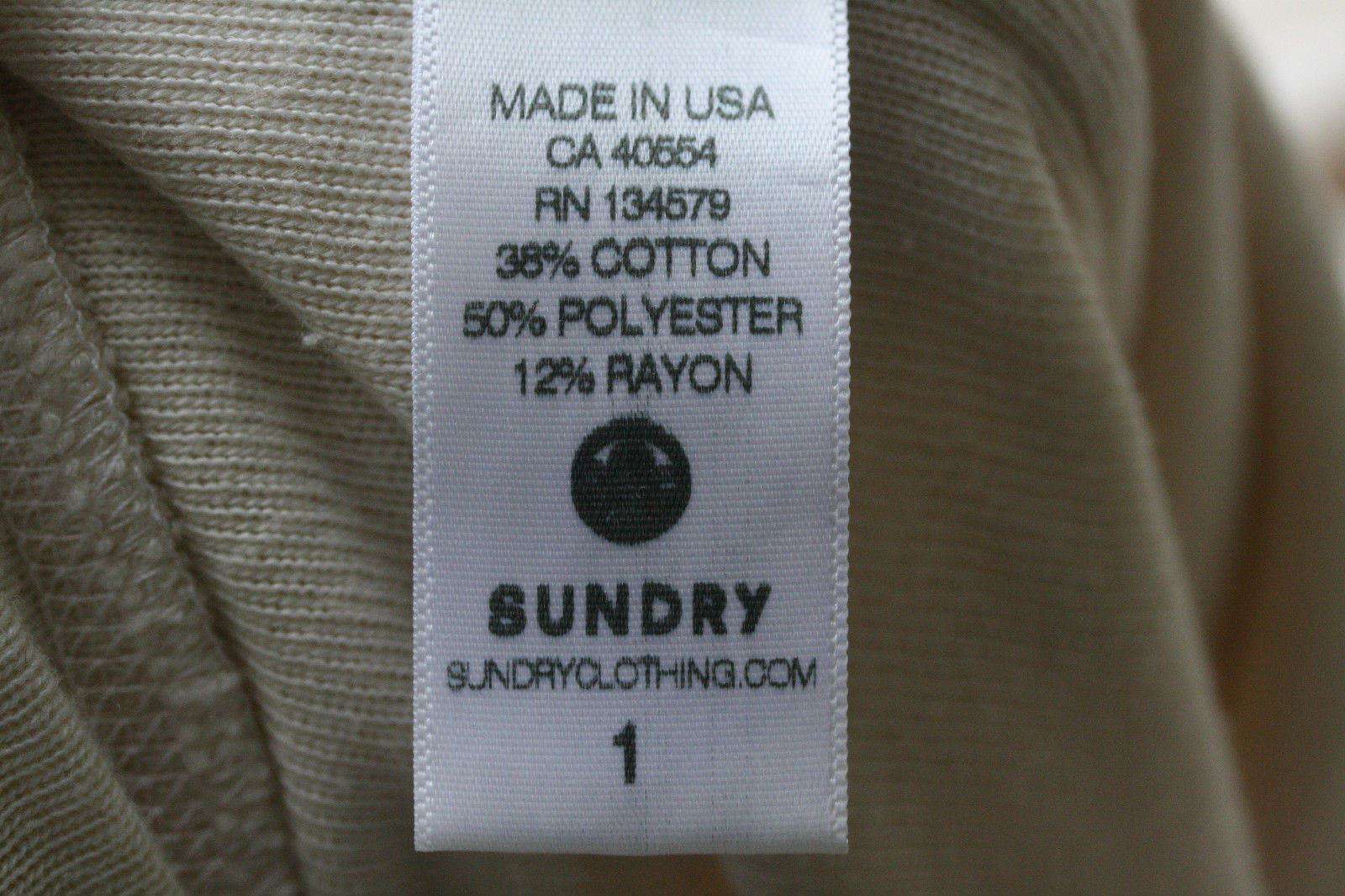 SUNDRY EVERYDAY IS LIKE SUNDAY HOODIE SIZE 1 SMALL - Image 8