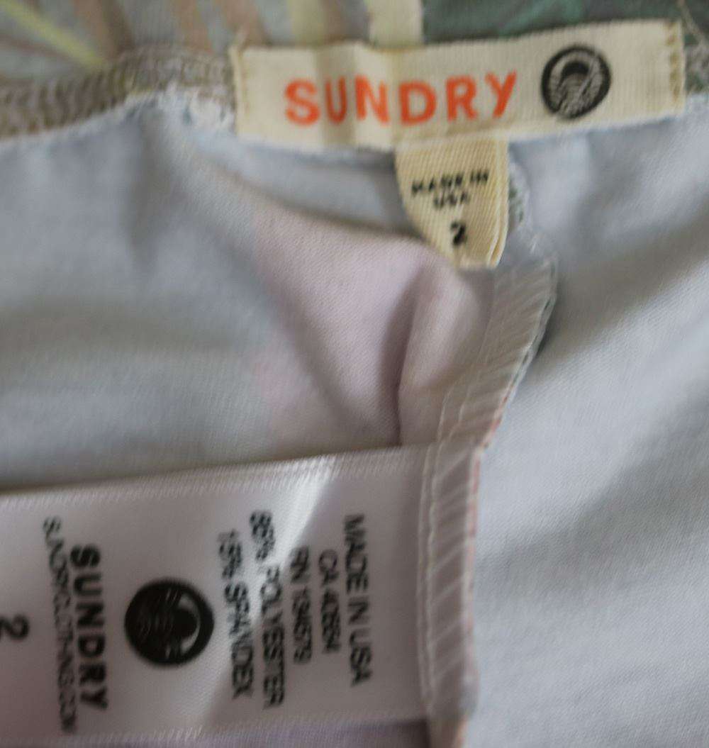 SUNDRY FLORAL AND PALM PRINT SKINNY SWEATPANTS MEDIUM - Image 3