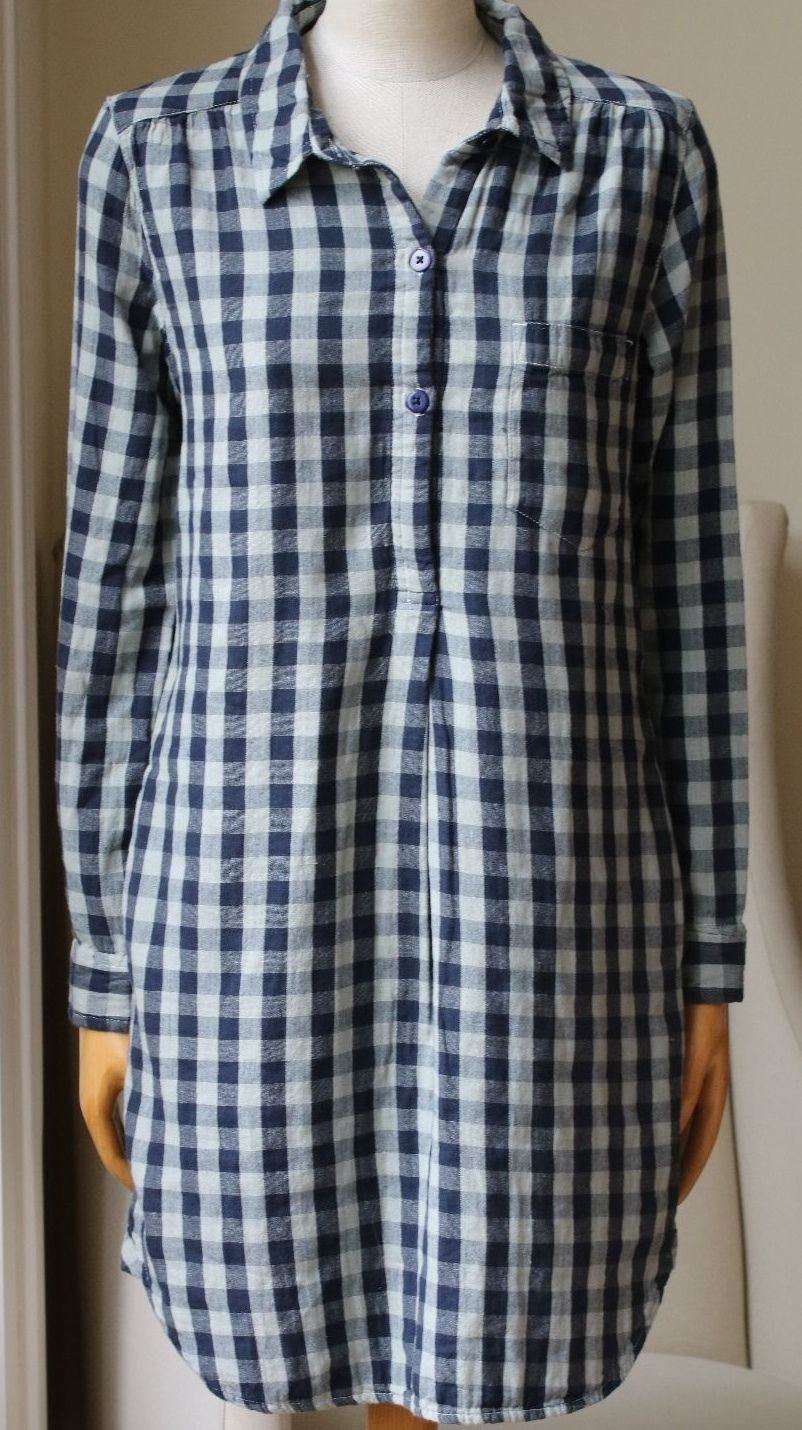 SUNDRY HENLEY PLAID SHIRT DRESS UK 8 - Image 3