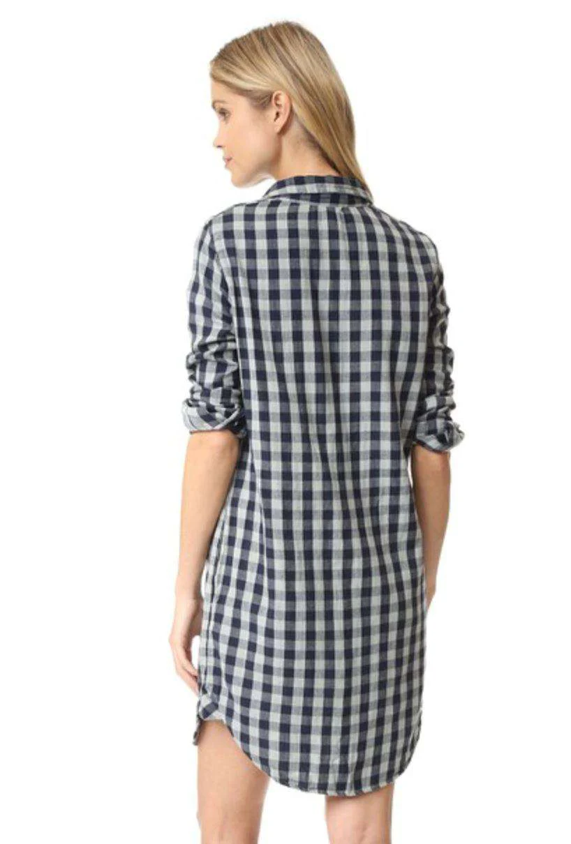 SUNDRY HENLEY PLAID SHIRT DRESS UK 8 - Image 4