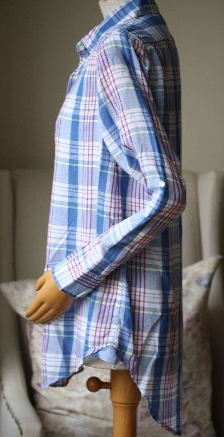 SUNDRY PLAID BASIC SHIRT 1 UK 8 - Image 4