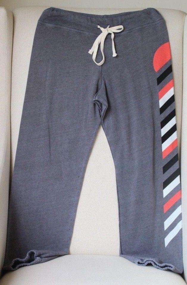 SUNDRY STRIPED GREY SWEATPANTS SIZE 1 UK 8 - Image 2