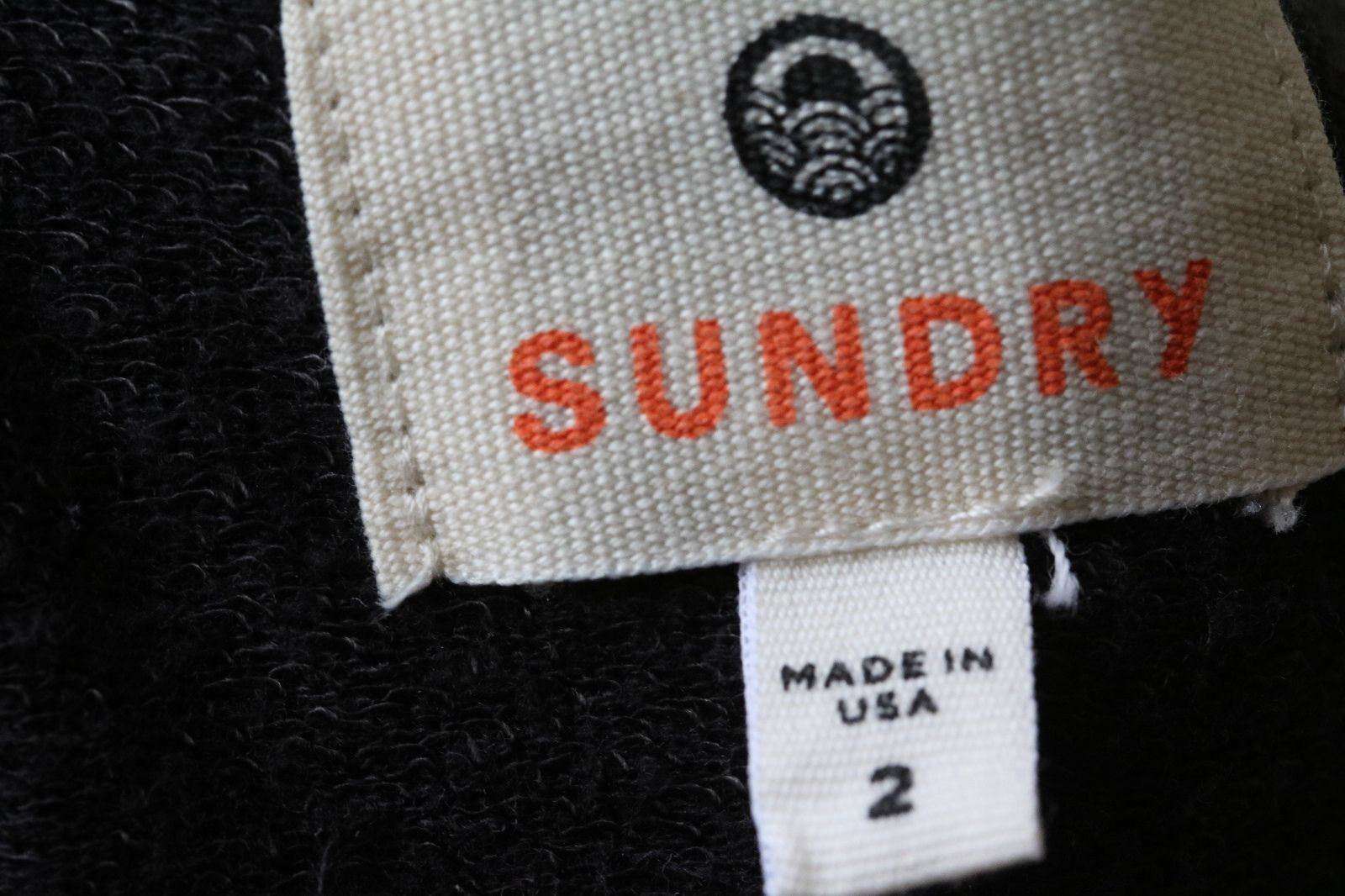 SUNDRY VINTAGE BLACK LONG-SLEEVE SWEATER UK 10 - Image 5
