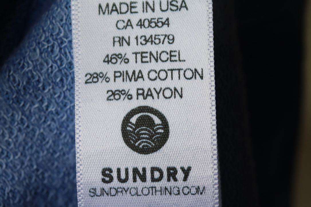 SUNDRY WEEKEND CROP PULLOVER SWEATSHIRT SIZE 1 SMALL - Image 3