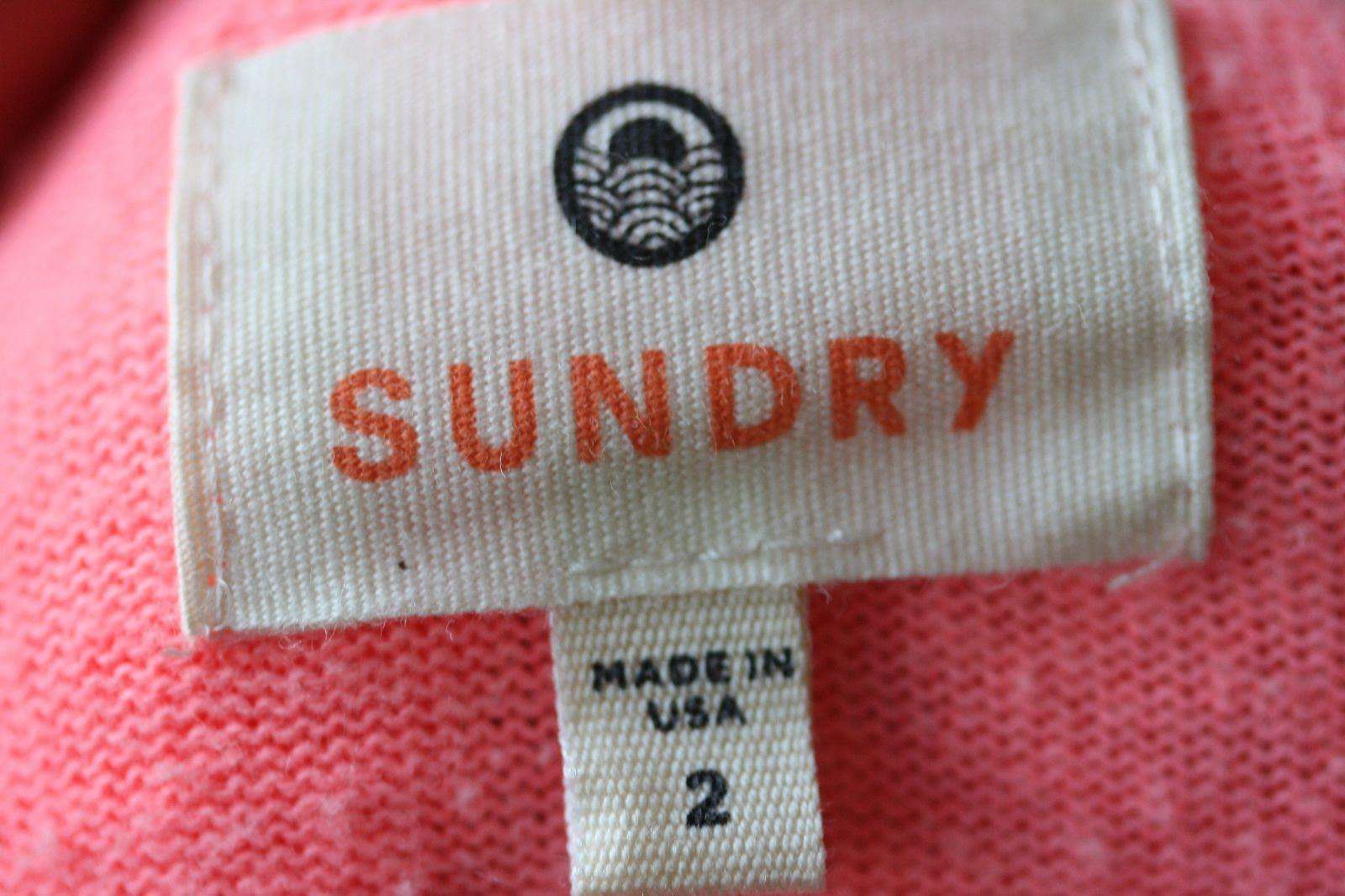 SUNDRY ZIP FRONT POCKET HOODIE US 2 UK 6 - Image 4