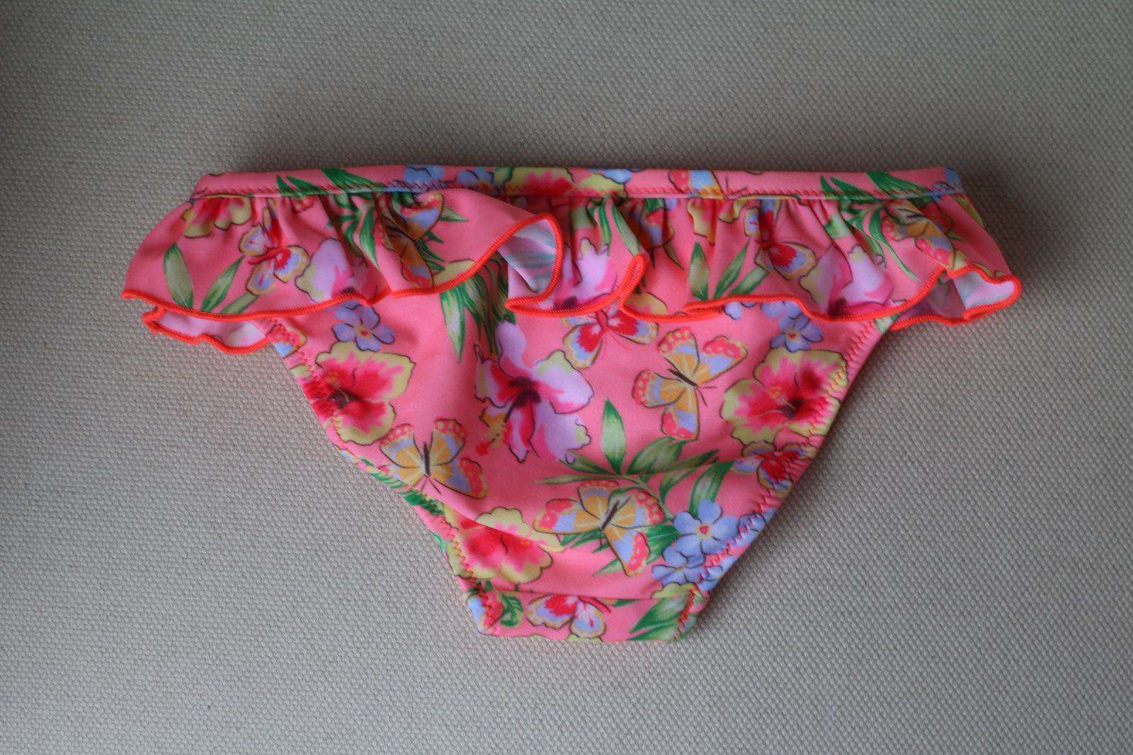 SUNUVA BABY NEON PINK TROPICAL BUTTERFLY BIKINI 2-3 YEARS - Image 7