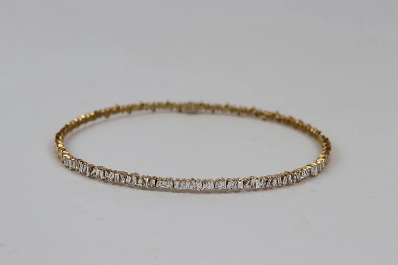 SUZANNE KALAN 18 KARAT ROSE GOLD BAGUETTE DIAMOND CHOKER - Image 2