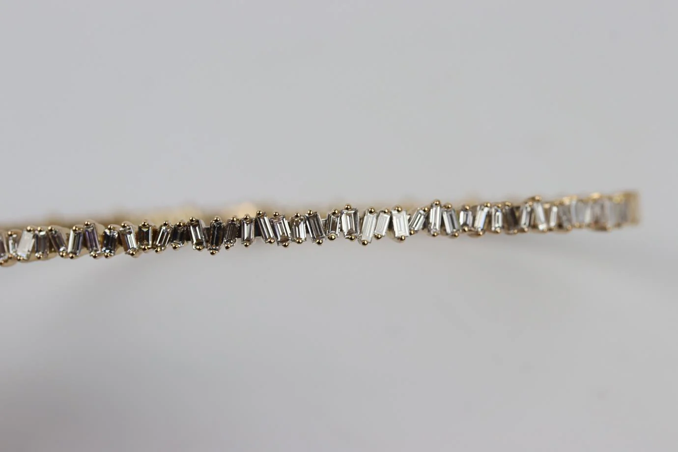 SUZANNE KALAN 18 KARAT ROSE GOLD BAGUETTE DIAMOND CHOKER - Image 3