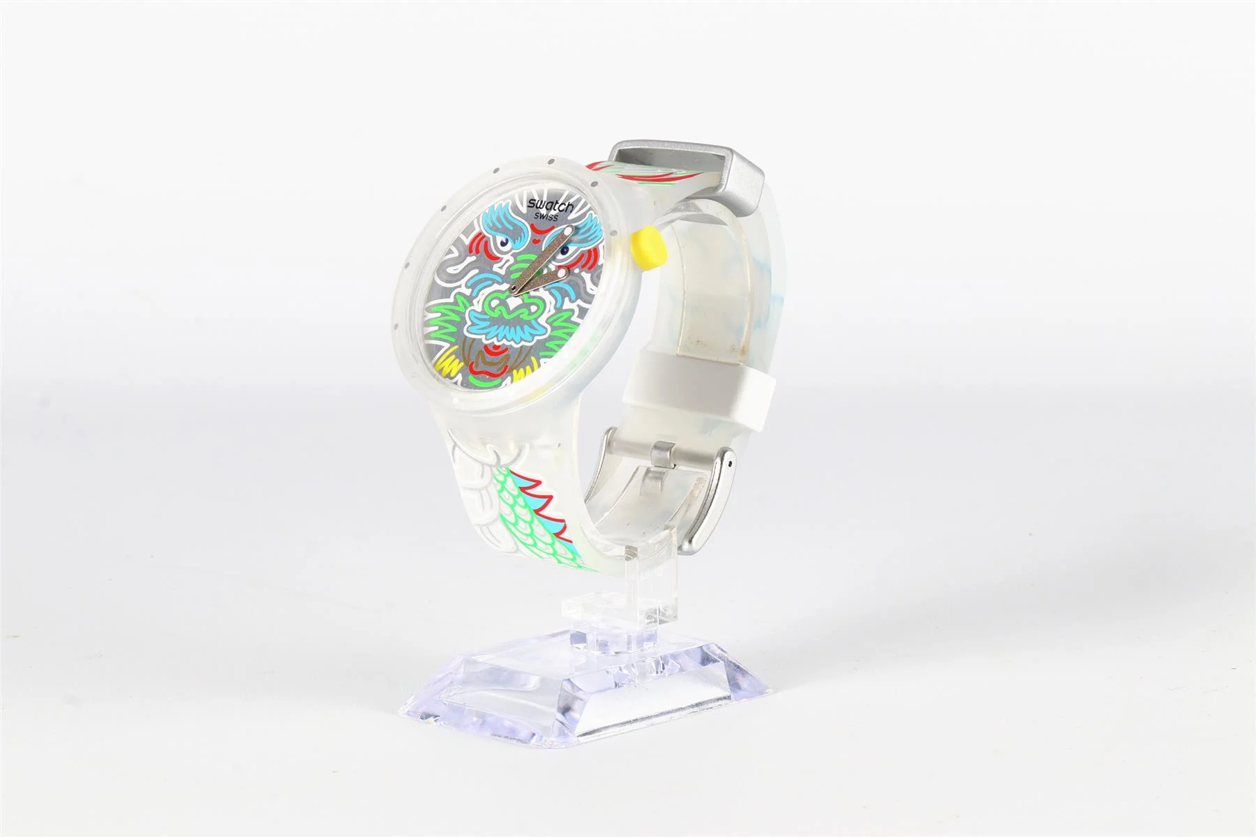 SWATCH MULTI DRAGON IN CLOUD SILICONE WATCH - Image 4