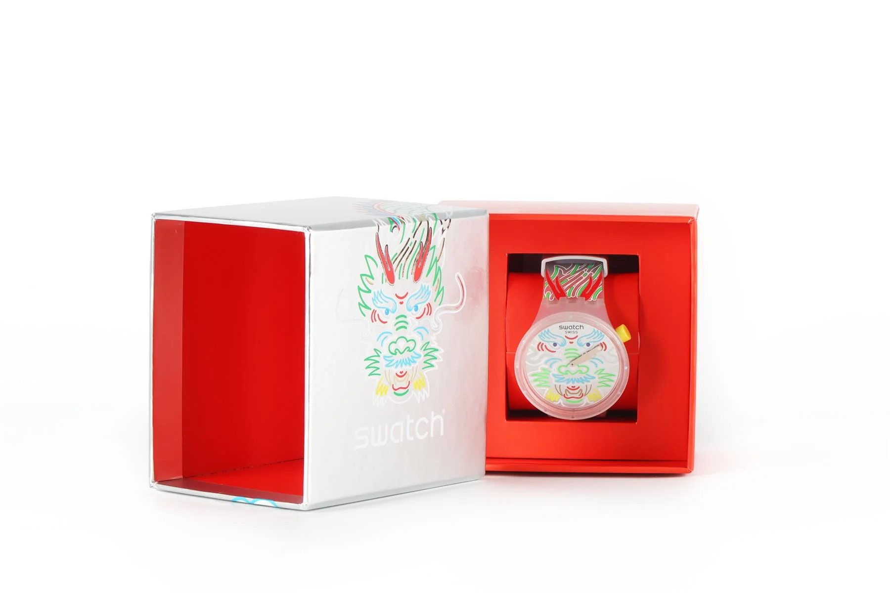 SWATCH MULTI DRAGON IN CLOUD SILICONE WATCH - Image 8