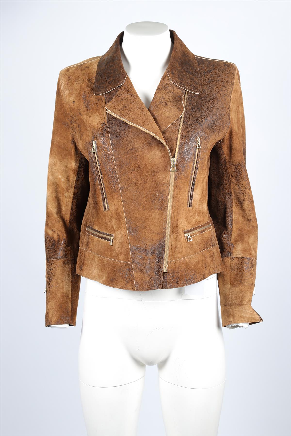 Sylvie Schimmel Brown Suede Jacket FR 46 UK 18 - Image 2