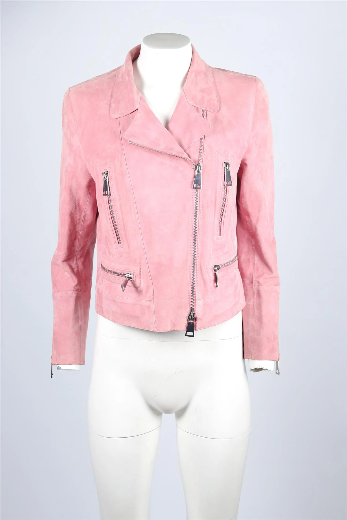 Sylvie Schimmel Pink Suede Jacket FR 44 UK 16 - Image 2