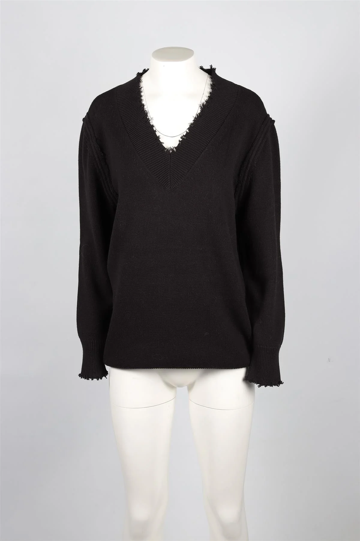 T BY ALEXANDER WANG BLACK WOOL SWEATER XSMALL - Image 2