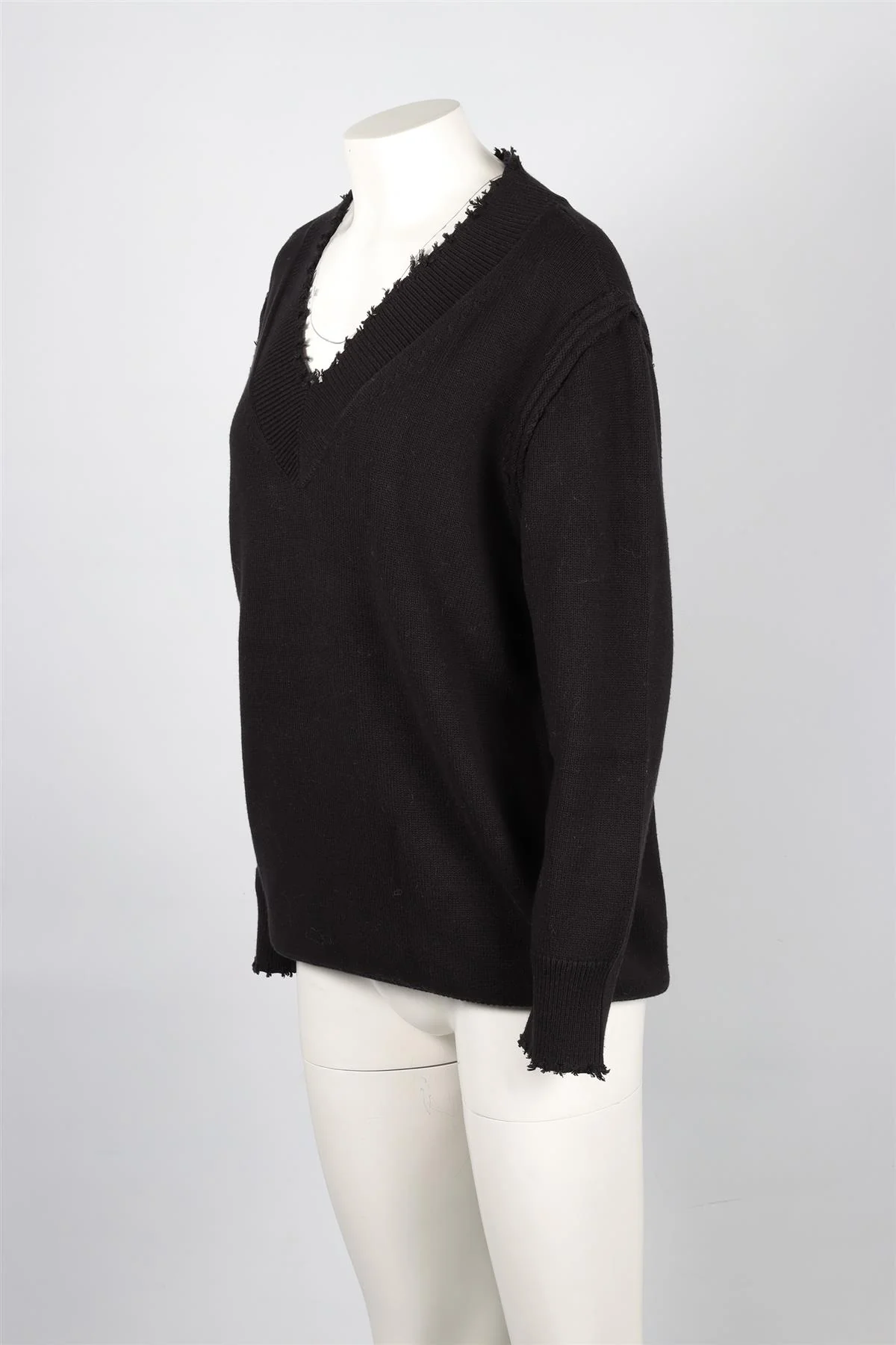 T BY ALEXANDER WANG BLACK WOOL SWEATER XSMALL - Image 3