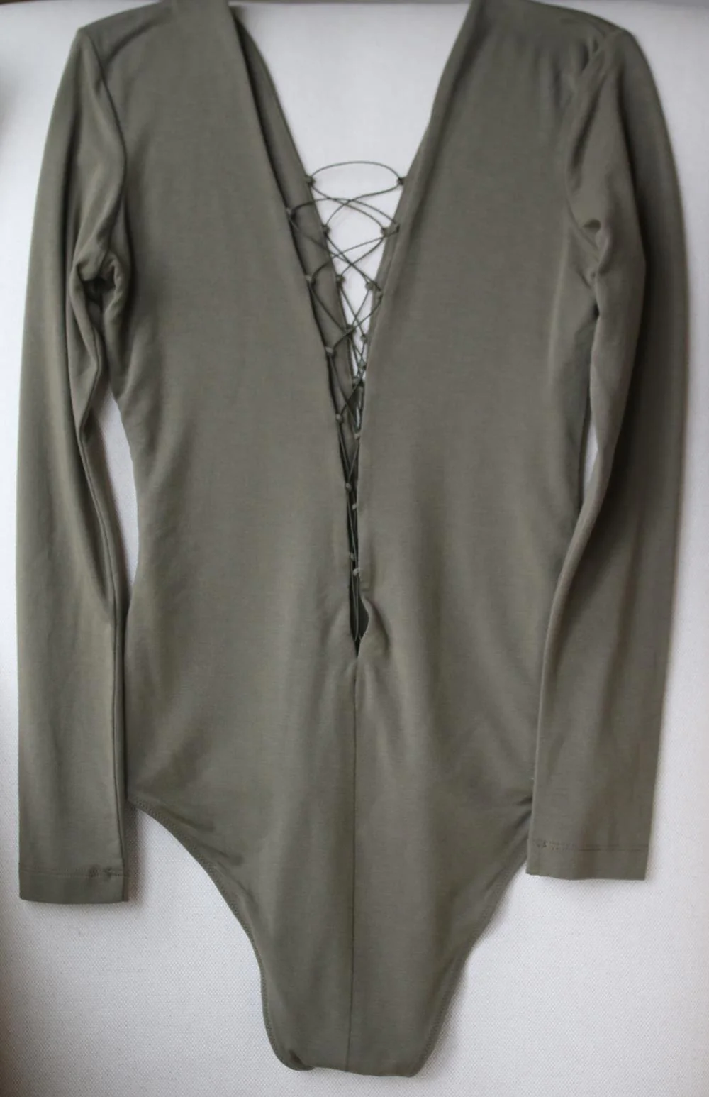 T BY ALEXANDER WANG LACE UP STRETCH MODAL BODYSUIT MEDIUM - Image 3