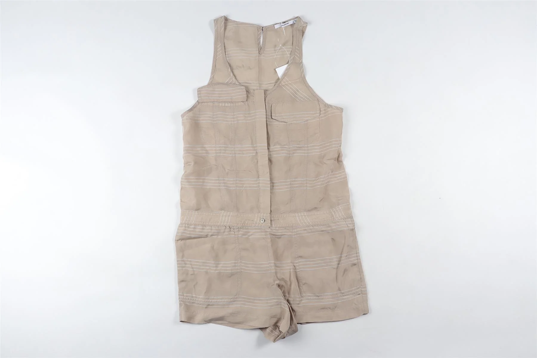 T BY ALEXANDER WANG TAUPE WOVEN PLAYSUIT XSMALL - Image 2