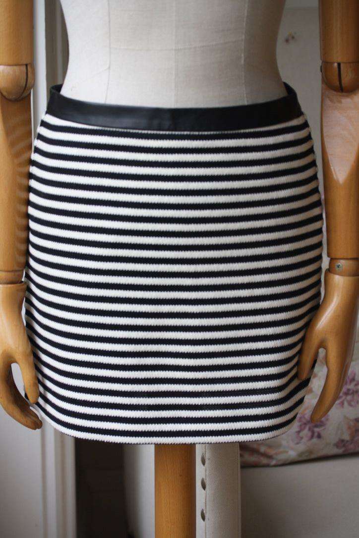 T BY ALEXANDER WANG TWISTED STRIPE SKIRT US 2 UK 6 - Image 10