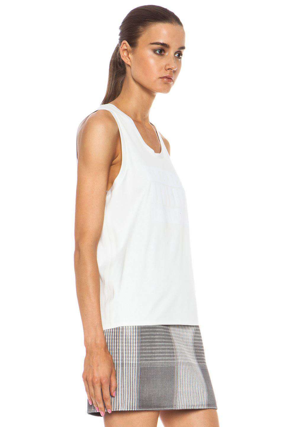 T BY ALEXANDER WANG WHITE MUSCLE TANK TEE TOP SMALL - Image 6