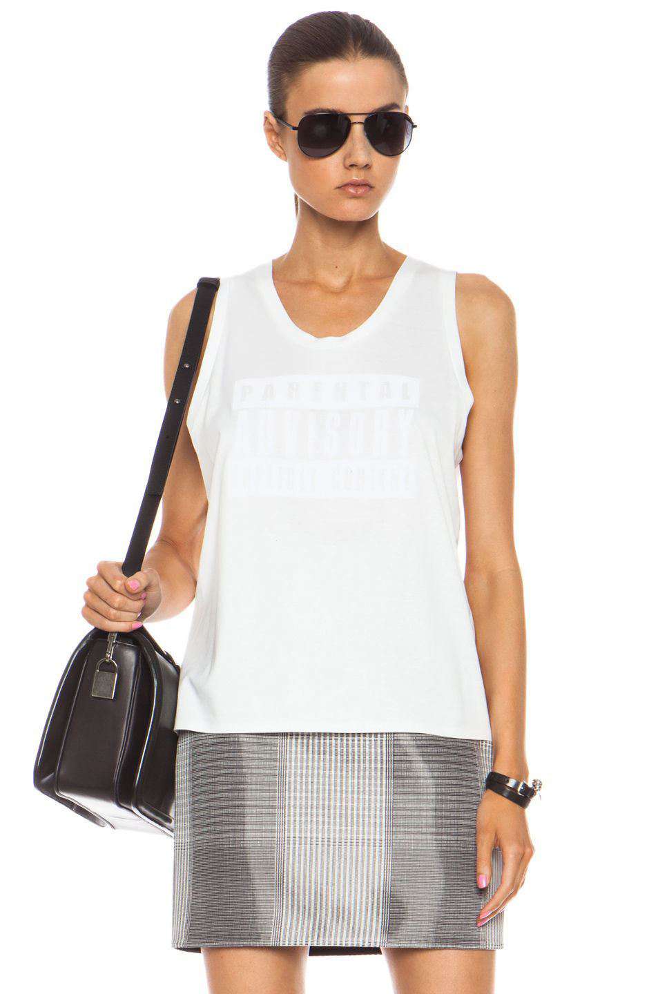 T BY ALEXANDER WANG WHITE MUSCLE TANK TEE TOP SMALL - Image 7