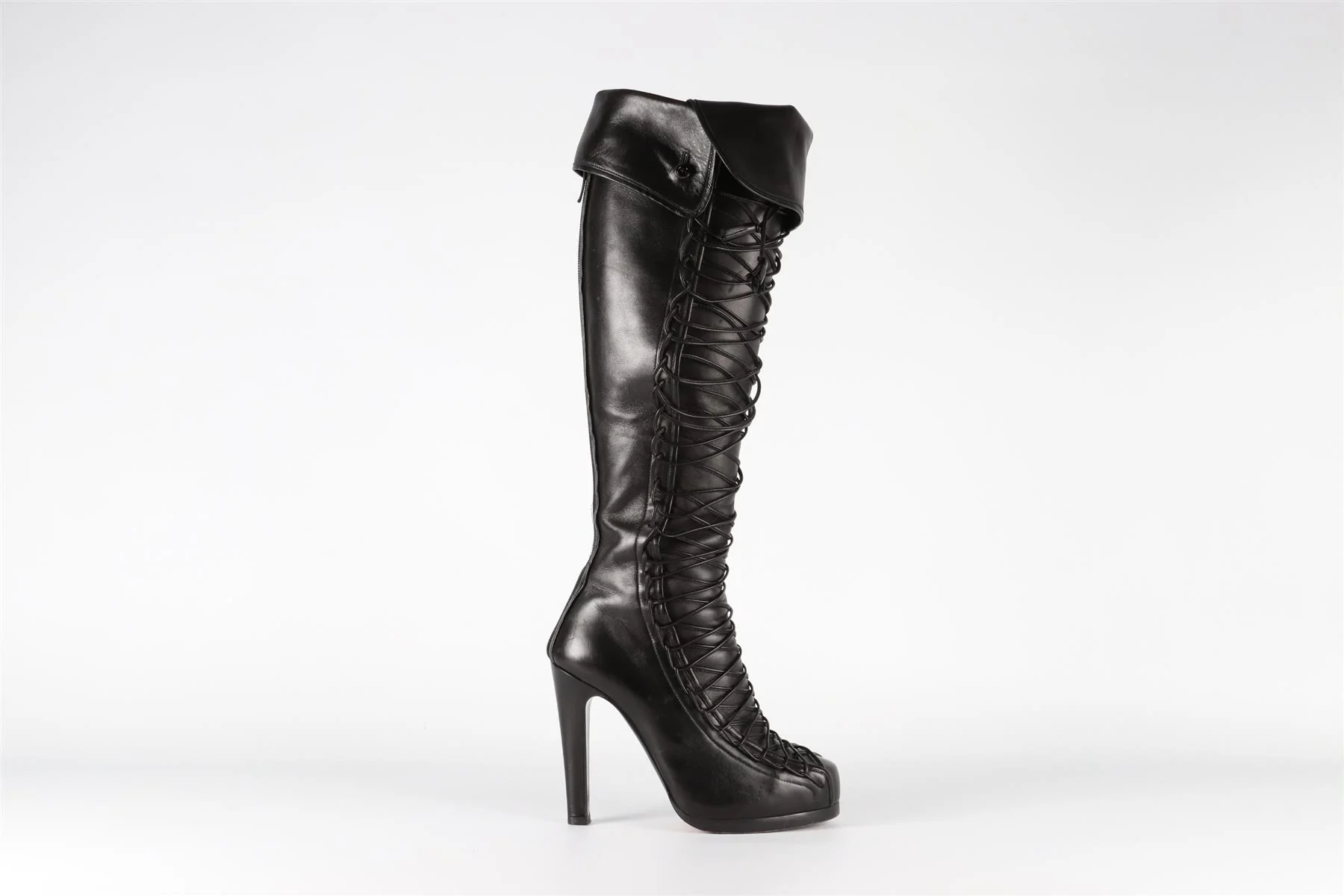 TABITHA SIMMONS BLACK LEATHER KNEE HIGH BOOTS EU 38 UK 5 US 8 - Image 2