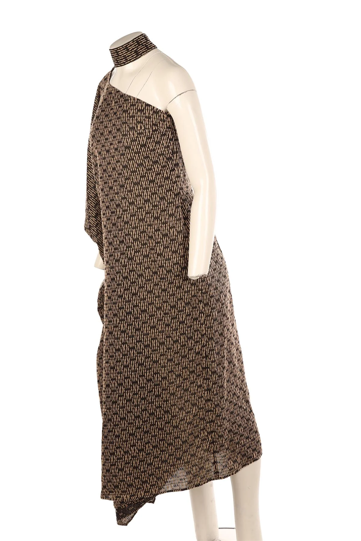TALLER MARMO BLACK COTTON MAXI DRESS IT 44 UK 12 - Image 3