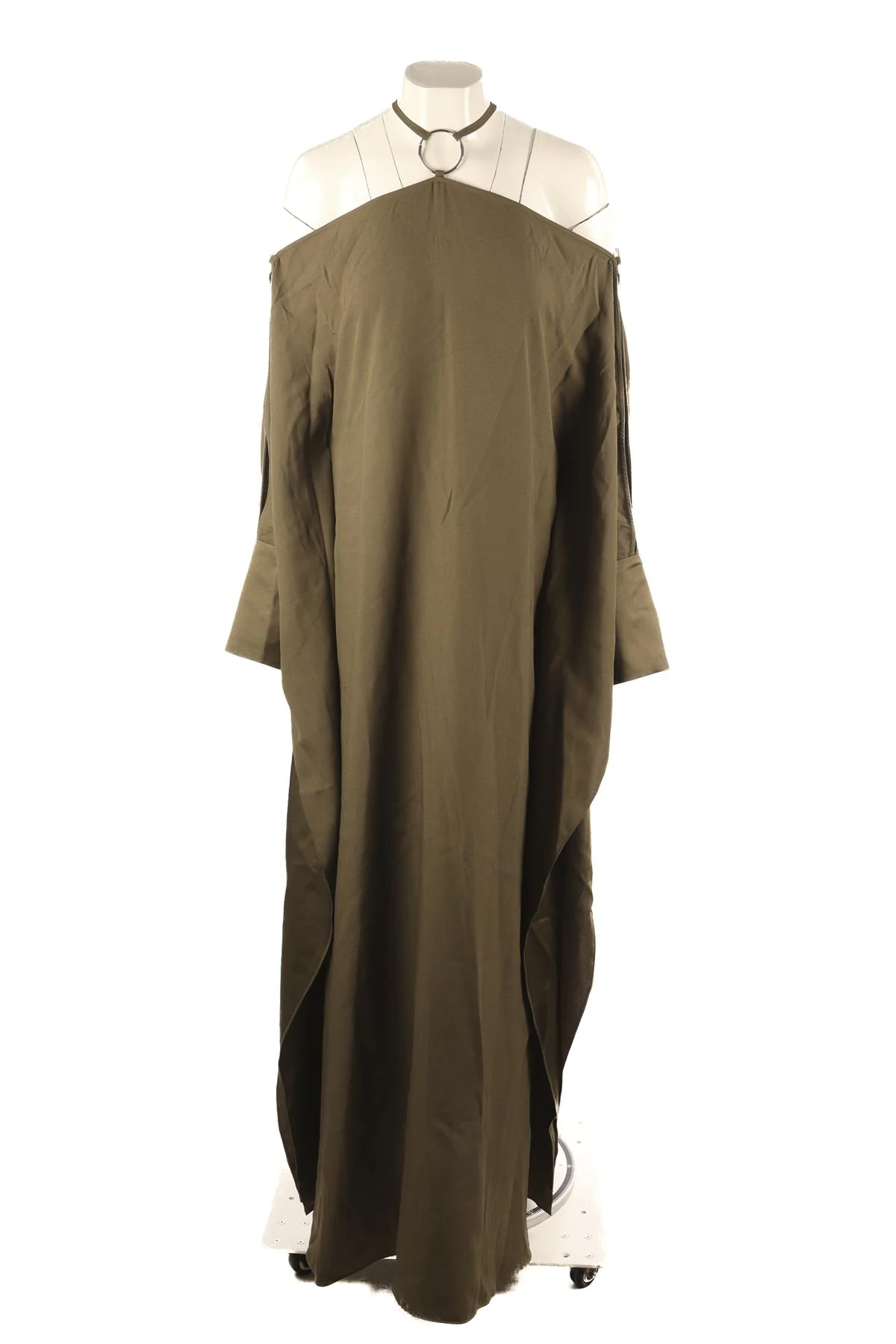 TALLER MARMO GREEN CREPE MAXI DRESS ONE SIZE - Image 2