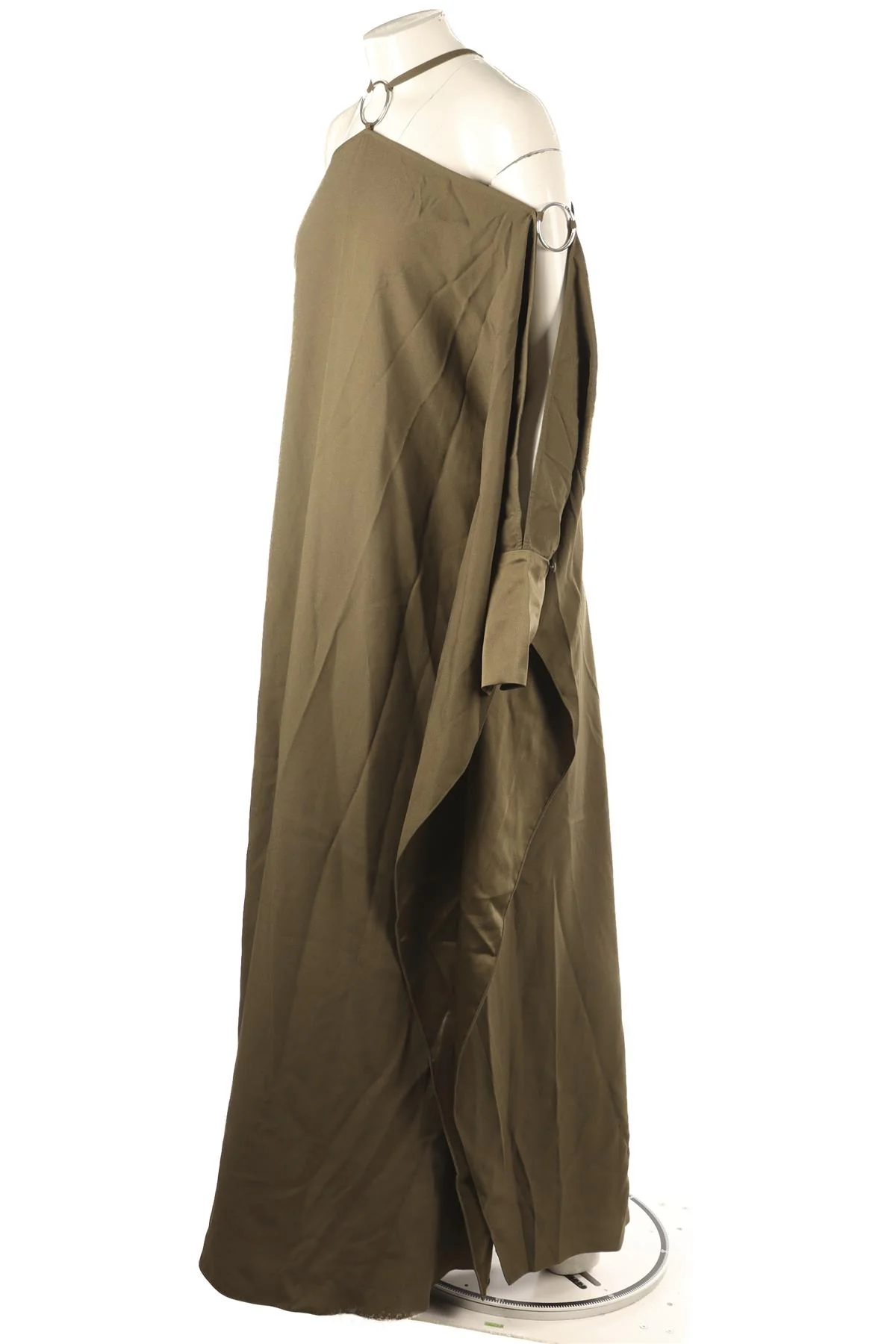 TALLER MARMO GREEN CREPE MAXI DRESS ONE SIZE - Image 3