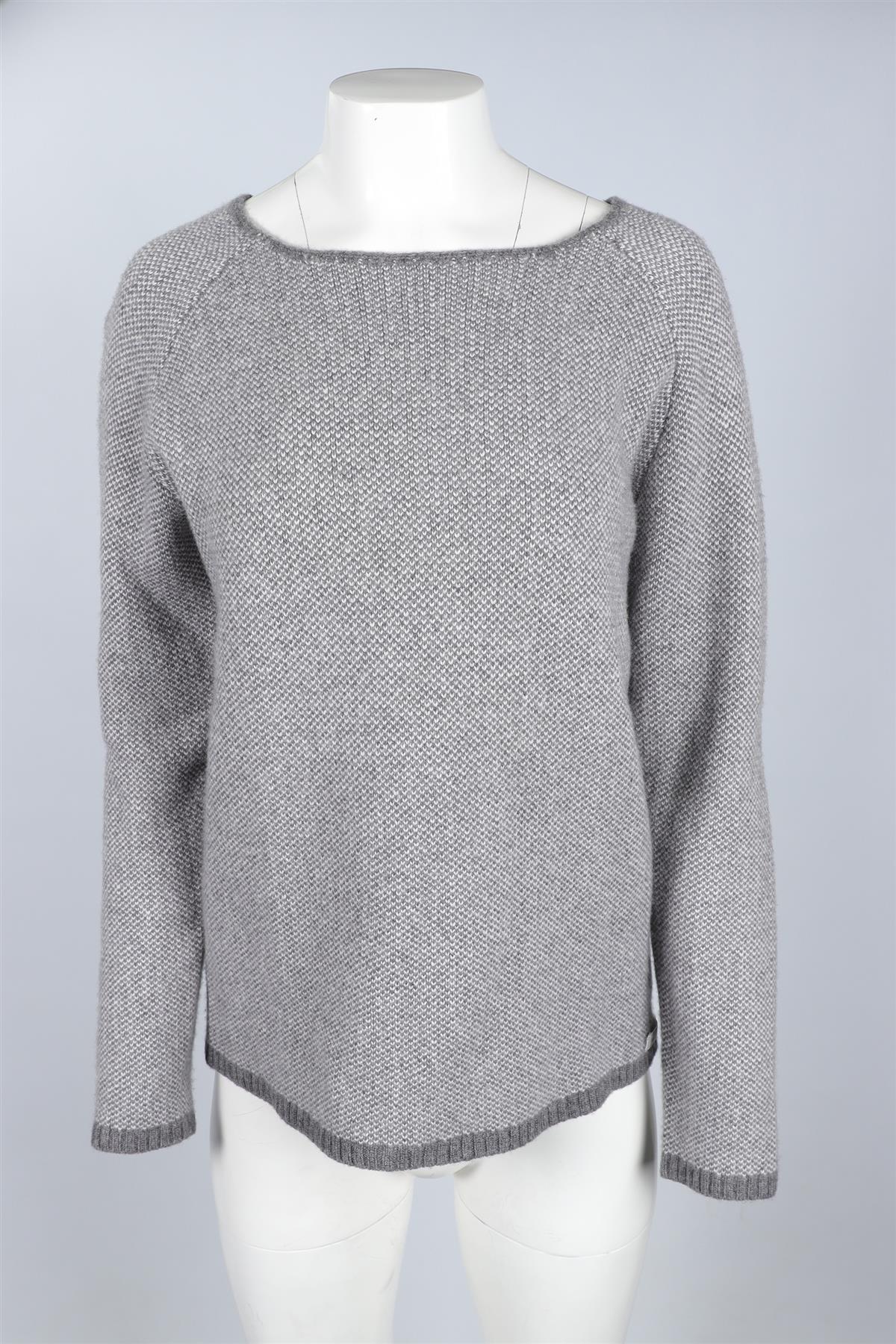 TANIA TOO GREY CASHMERE SWEATER MEDIUM - Image 2