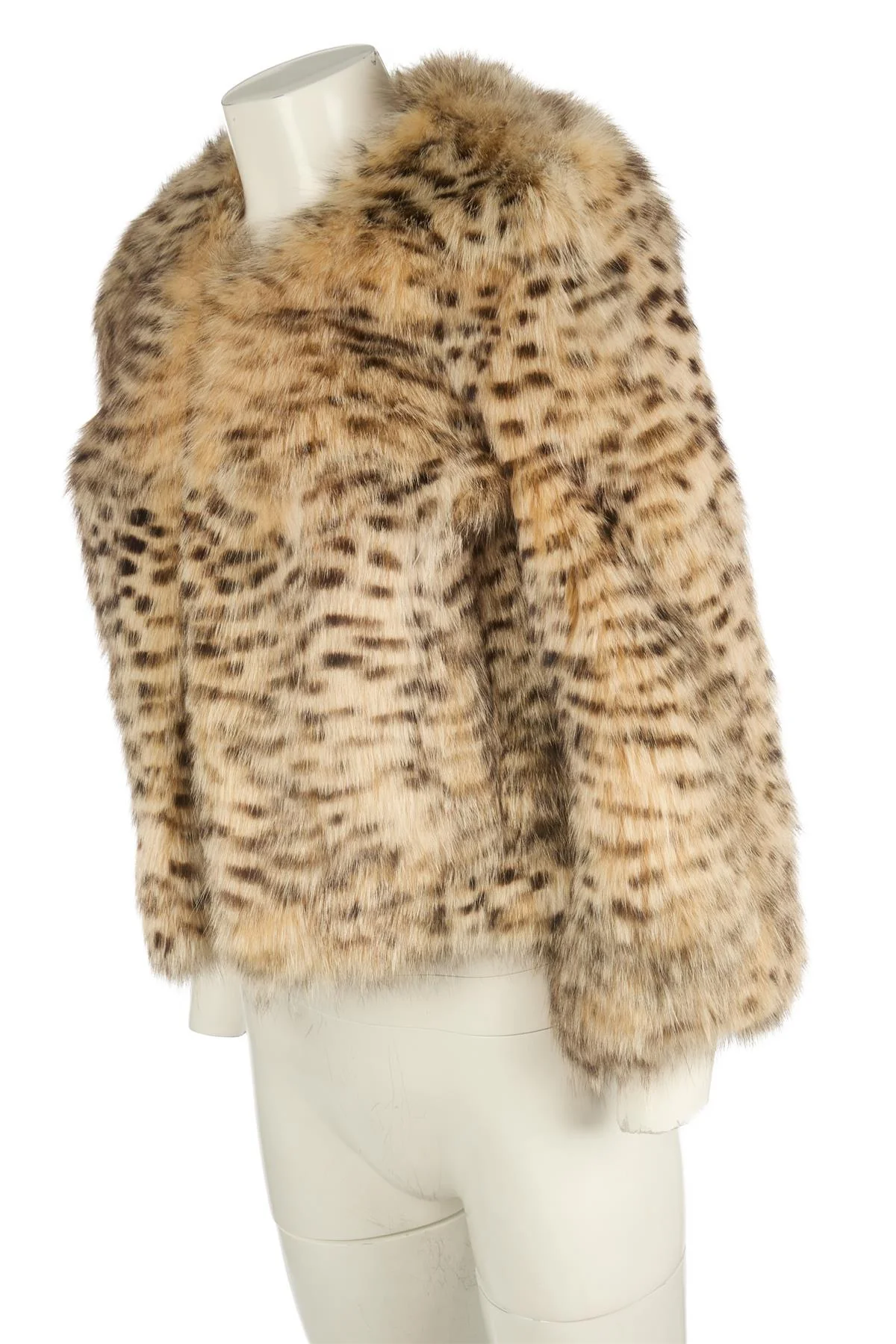 TARA JARMON BROWN FOX FUR JACKET SMALL - Image 3