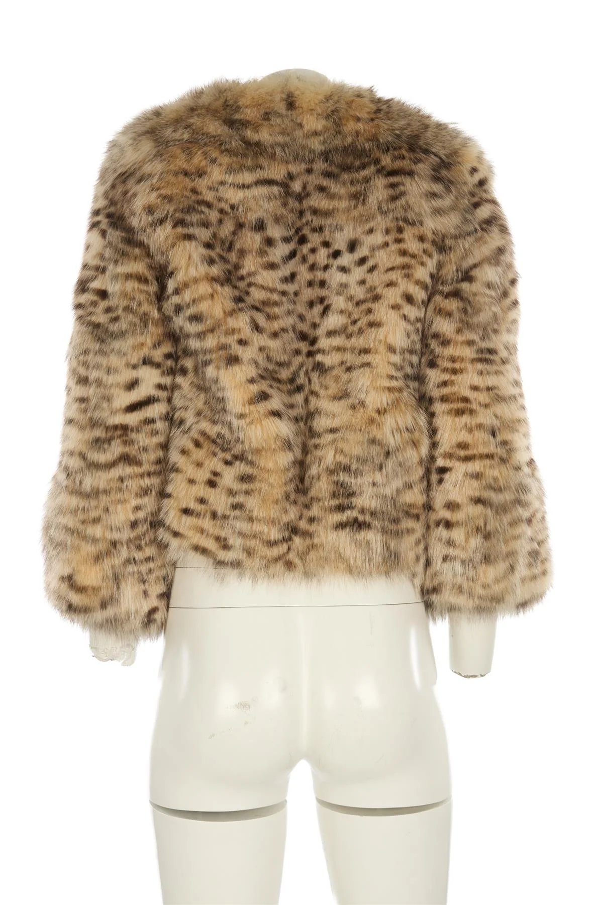 TARA JARMON BROWN FOX FUR JACKET SMALL - Image 4